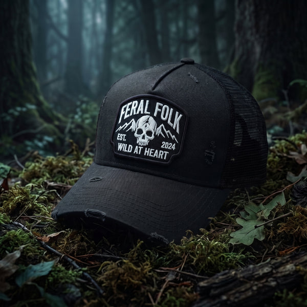 Drop 003 : The "Wild Heart" Trucker - Obsidian Black