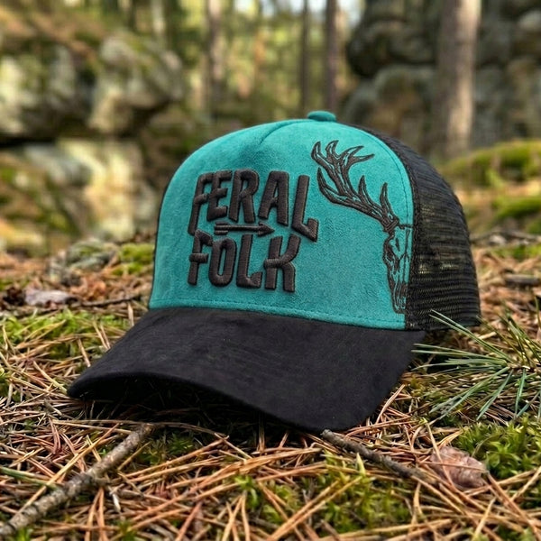 Drop 002: Skull "Stag" Trucker - Oxidized Copper