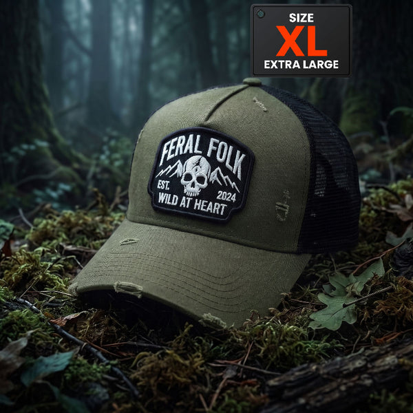 Drop 003 : The "Wild Heart" Trucker - Outpost Olive XL