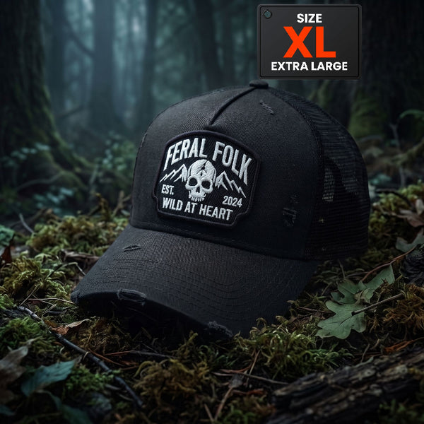 Drop 003 : The "Wild Heart" Trucker - Obsidian Black XL