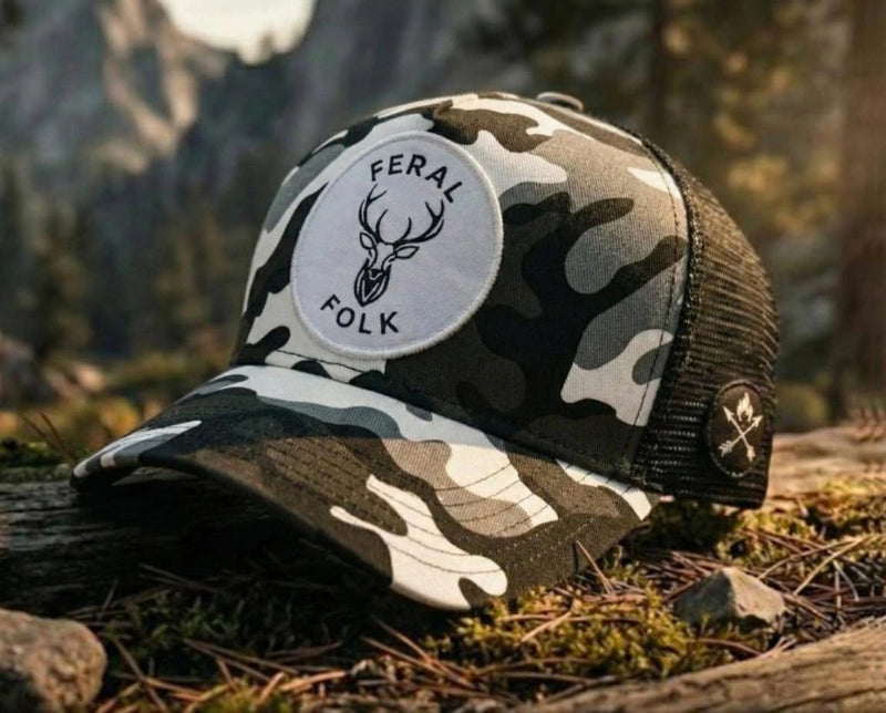 Drop 001: The URBAN STAG 'Wild Roots' Camo Trucker