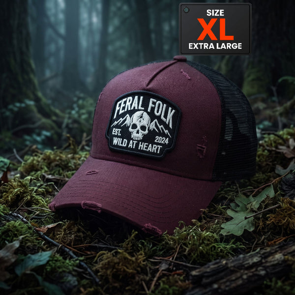 Drop 003 : The "Wild Heart" Trucker - Oxblood Ember XL