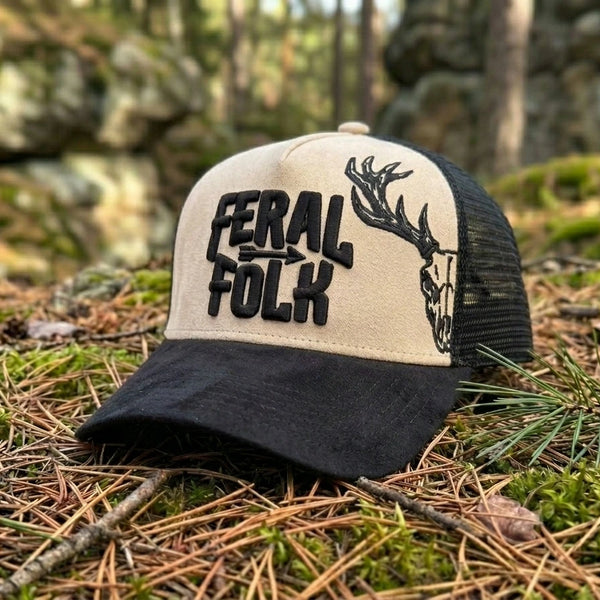 Drop 002: Skull "Stag" Trucker - Ridge Line Sand