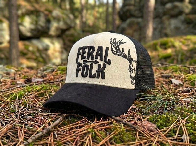 Drop 002: XL Edition Skull "Stag" Trucker - Tundra Stone